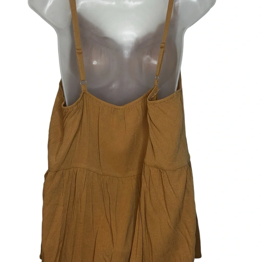 Torrid Gold Smocked Peplum Tank Top - Picture 3 of 6